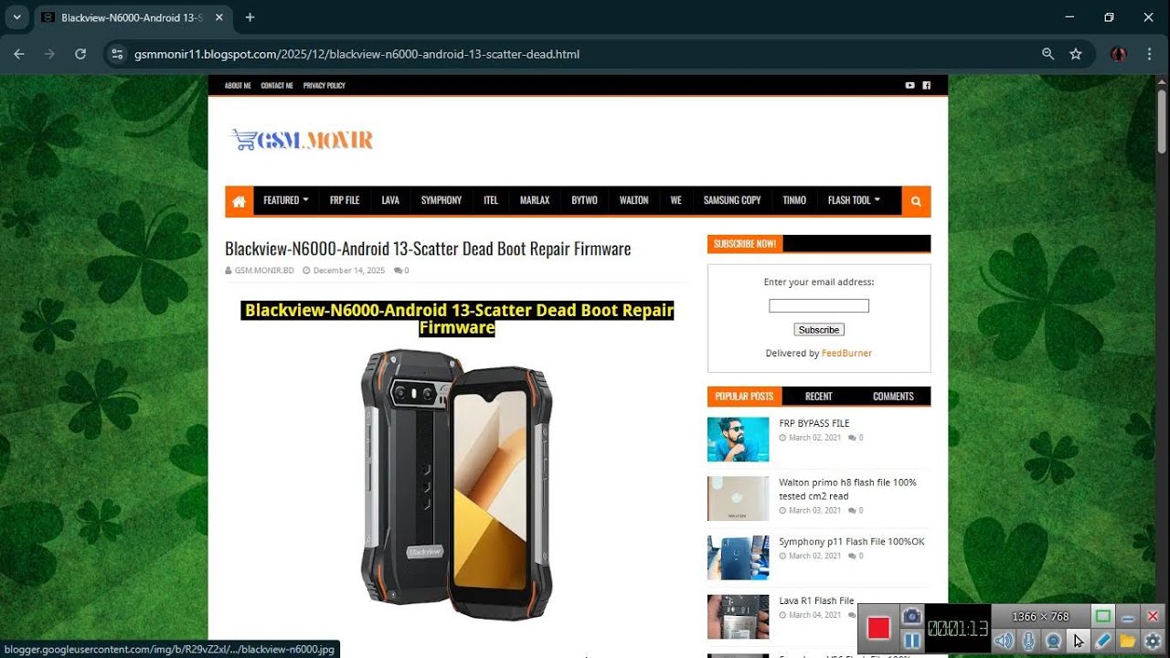 Blackview N6000 Android 13 Scatter Dead Boot Repair Firmware