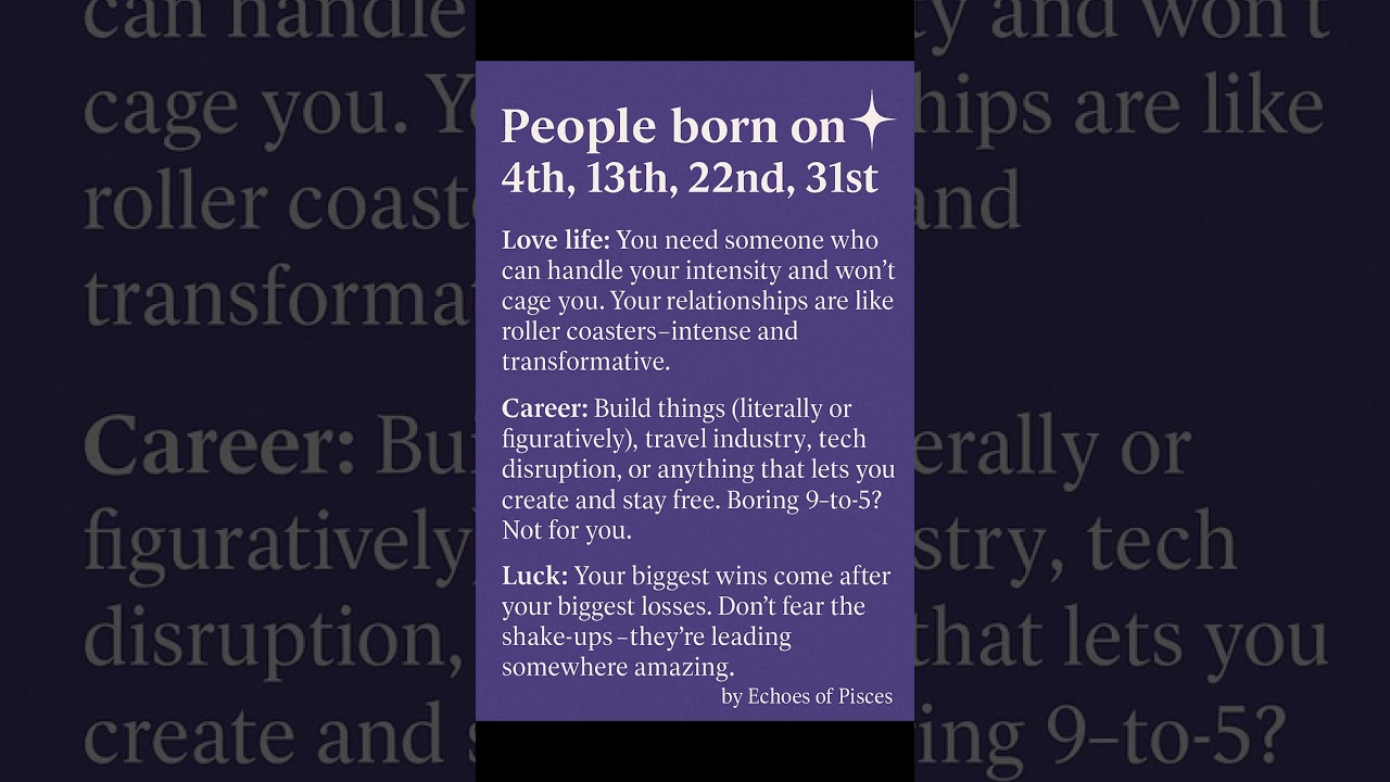 What Your Birth Date Says About You | Birth Numerology Personality Guide | #part4