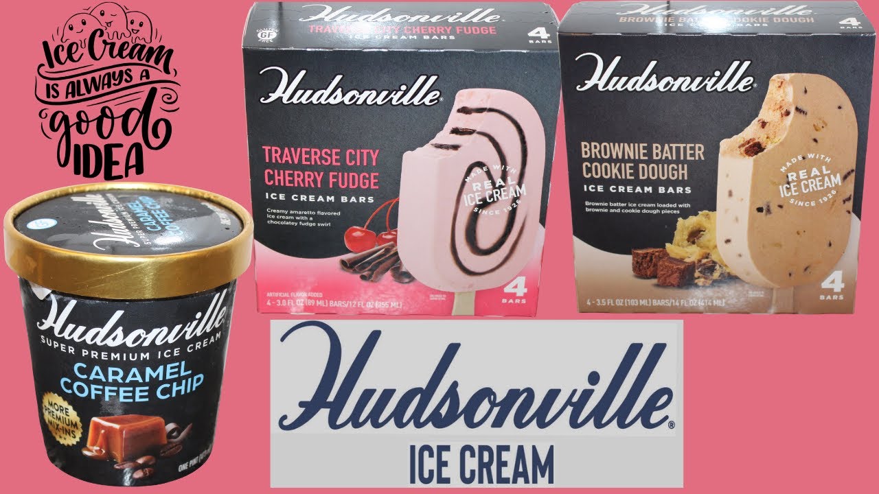 Hudsonville Ice Cream: Caramel Coffee Chip, Traverse City Cherry Fudge & Brownie Batter Cookie Dough