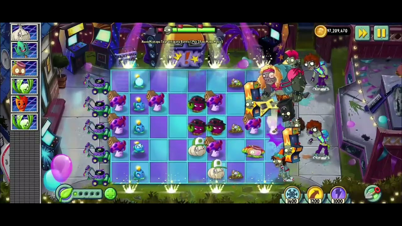 Neon Mixtape Tour Ultimate Battle ( Pvz 2 Fan-Made Music) Pvz 2: Reflourished Custom Level