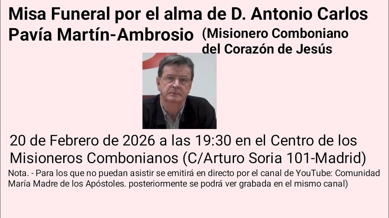 ¡Comunidad María Madre de los Apóstoles está emitiendo en directo!