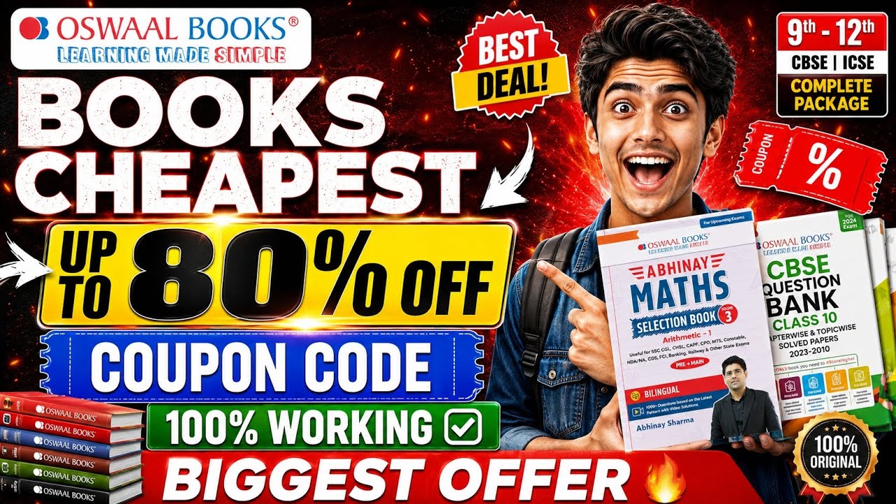 Oswaal Books Discount Coupon Code🔥 | Oswaal Books Coupon Code Today | Oswaal Books Discount Offer