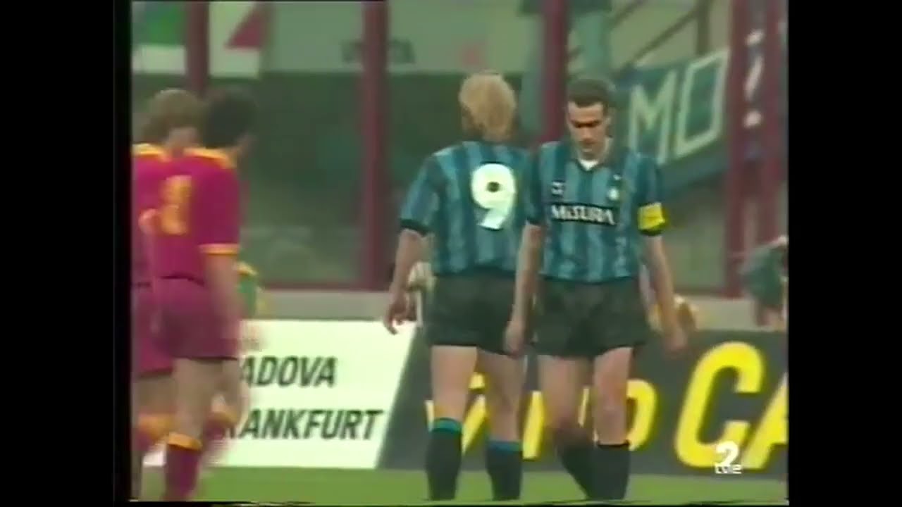 Giuseppe Bergomi vs AS Roma (home) | 1991 UEFA Cup Final - 1st leg