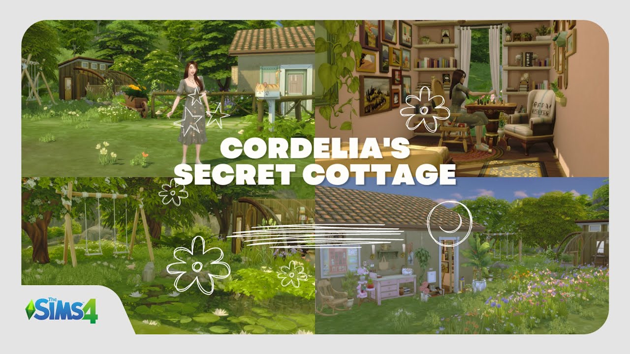 Cordelia's Secret Cottage 🌿 | The Sims 4 | Speed Build with Ambient Sound | No CC