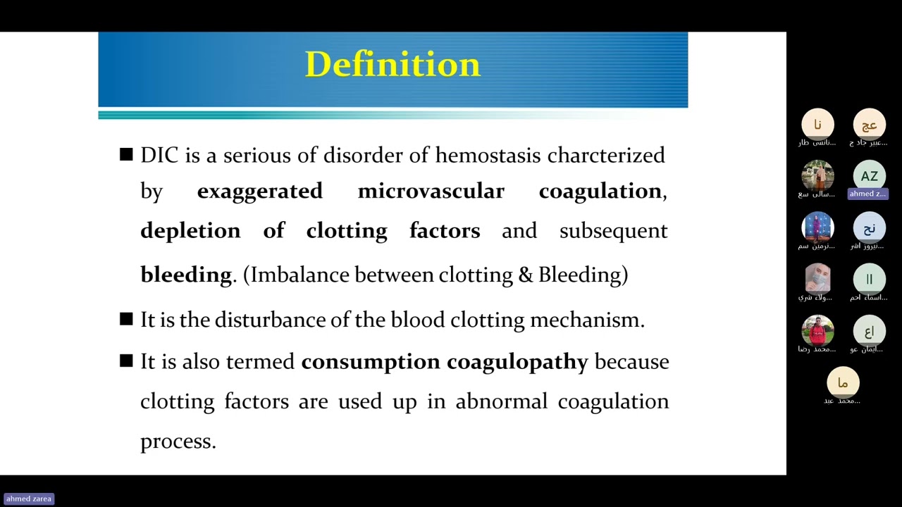 Disseminated Intravascular Coagulopathy (DIC)