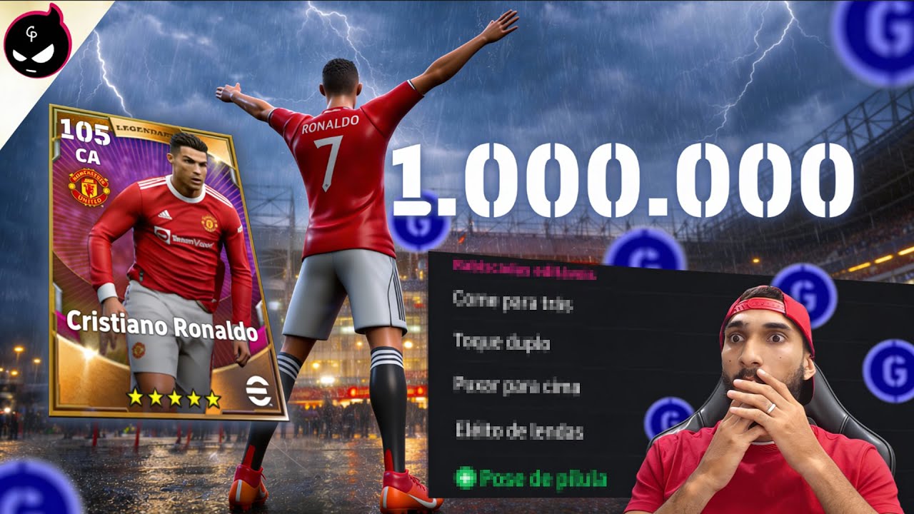 Gastei 1.000.000 Milh&atilde;o de GP no Cristiano Ronaldo no eFootball 26 Mobile