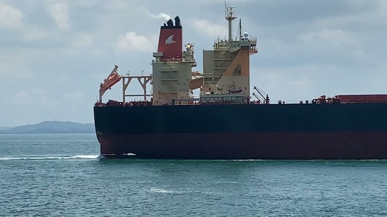 Passing through the Sunda Strait in Indonesia