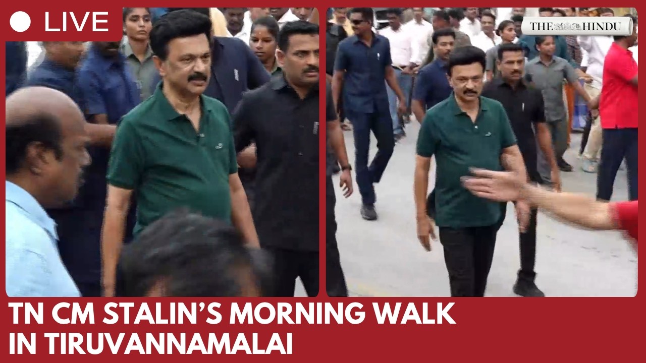 TN CM Stalin interacts with residents during morning walk in Tiruvannamalai