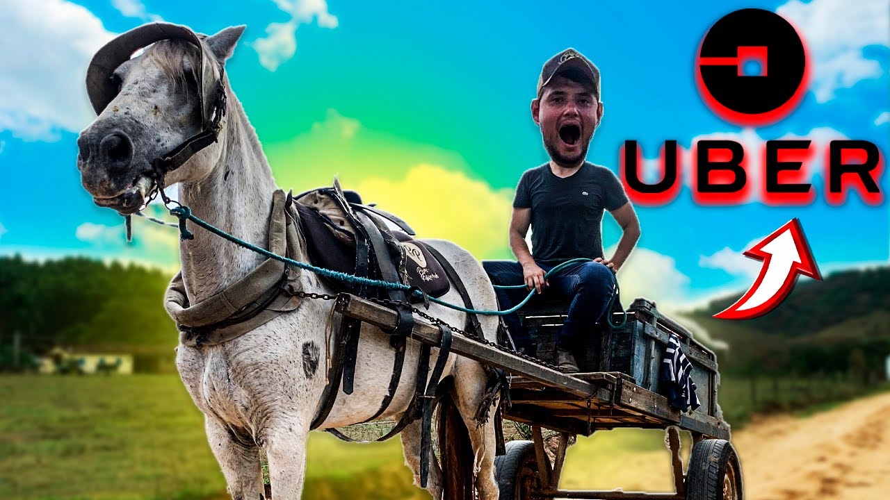 UBER de CARROÇA * busquei os Peão Abeia na Escola