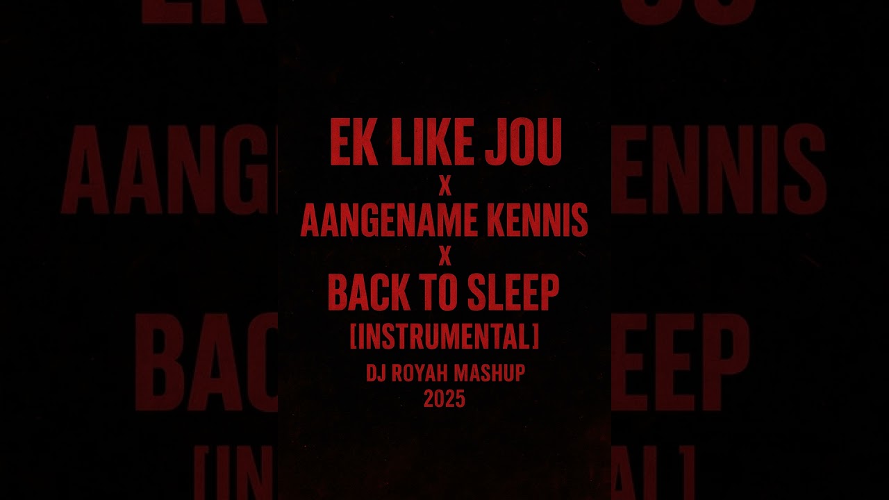 Ek Like Jou x Aangename Kennis x Back To Sleep [Instrumental] - DJ Royah Mashup 2025