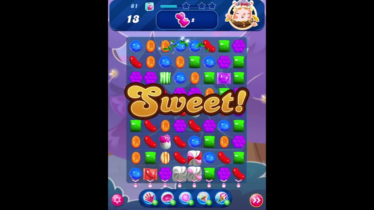 Candy Crush🍭 Saga : Level 81 - Release All the Gummi Dragons - 3 Sugared Stars 💫💫💫