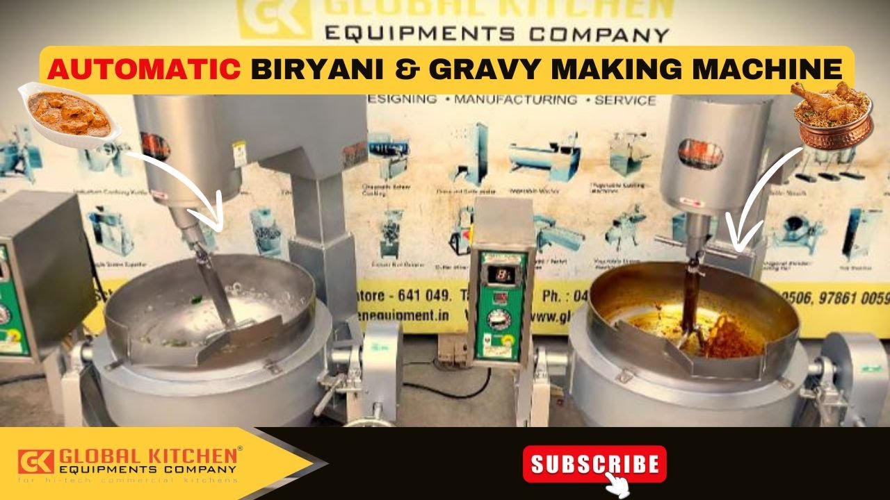 INDIA's First GK Induction Automatic Cooking Mixer Machine-Dum Biryani & Chicken Gravy Making