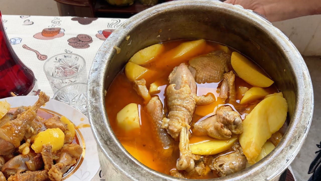 Organik Horuz Yahnisi Nasıl Yapılır| Xoruz Ətindən Sous Resepti #chiken