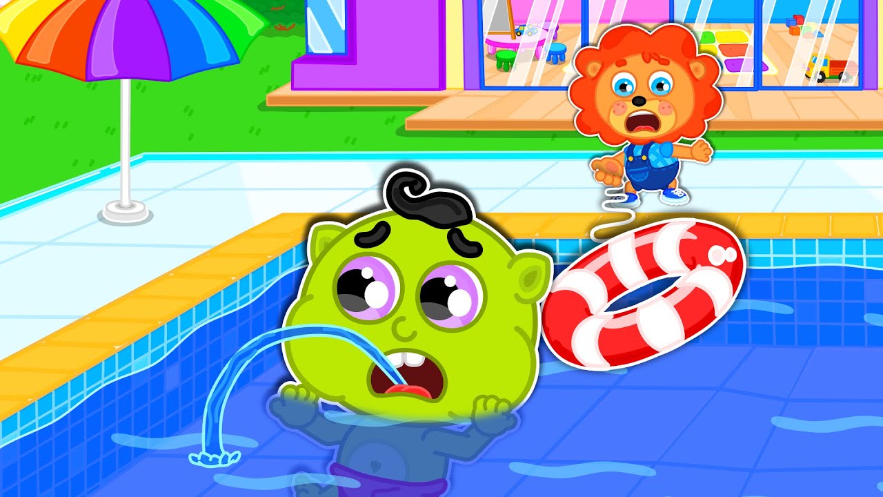 LeonCito | Normas de seguridad en la piscina | Dibujos animados | Video Para Niños