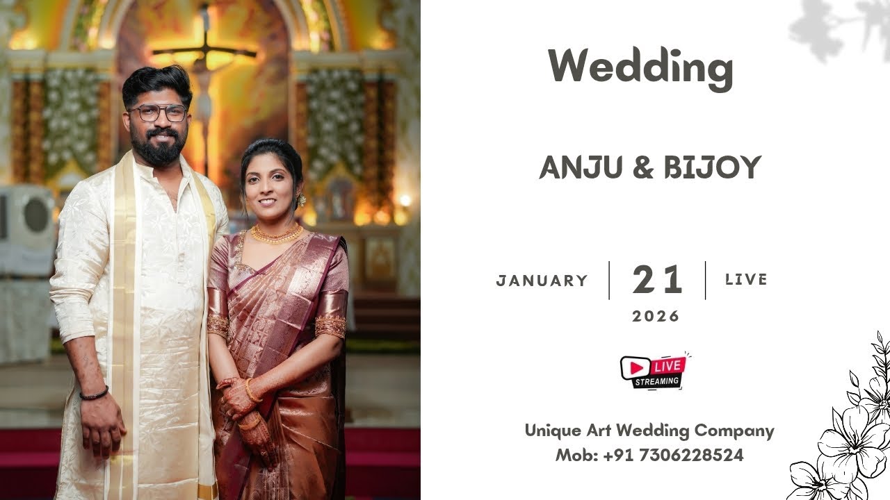 ANJU & BIJOY || WEDDING || LIVE STREAMING || 21.01.2026 || 10.30 AM ||