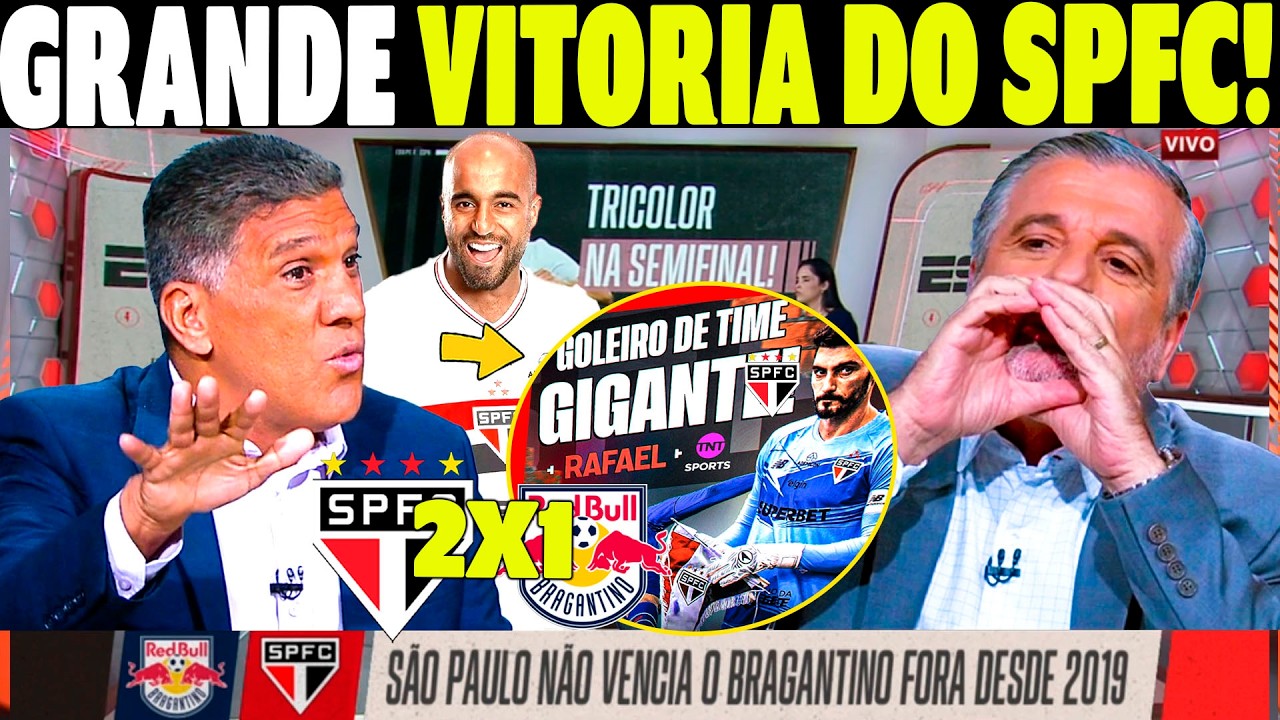 PARTIDA GIGANTE DO SÃO PAULO 2X1 RED BULL BRAGANTINO! TRICOLOR ESTÁ NA SEMIFINAL! NOTICIAS SÃO PAULO