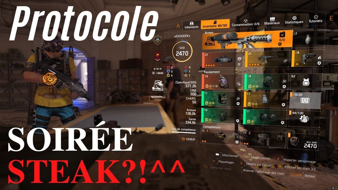The Division 2 - Mon Build Protocole BBQ ( Débutant )