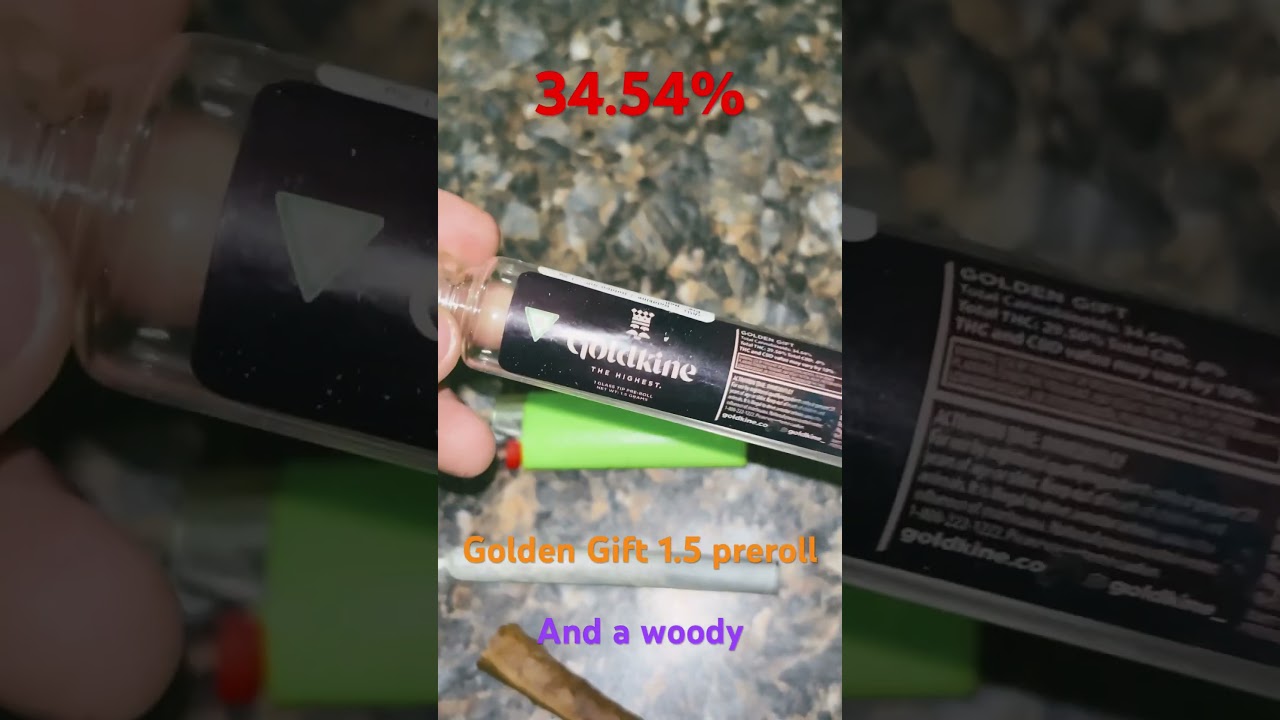 34.54% Golden Gift 1.5g Glass Tip preroll  by GoldKine