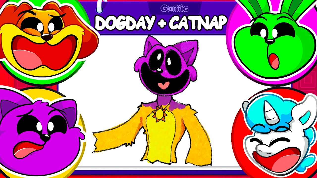 Dogday e os Smiling Critters DESENHARAM FUSÕES no Gartic Phone