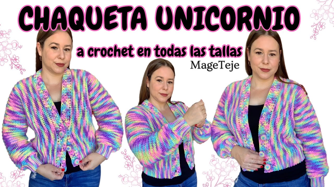 Cómo Tejer Chaqueta a Crochet con Punto Inglés y Punto Deslizado | Patrón fácil en todas las tallas
