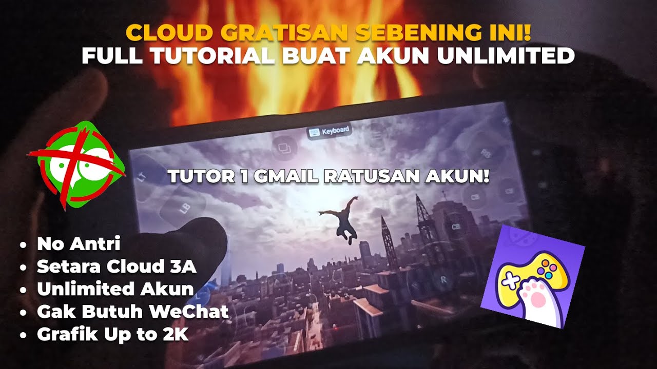 CLOUD GAME GRATISAN GRAFIK BENING GAK PERLU WECHAT! FULL TUTORIAL BUAT AKUN UNLIMITED