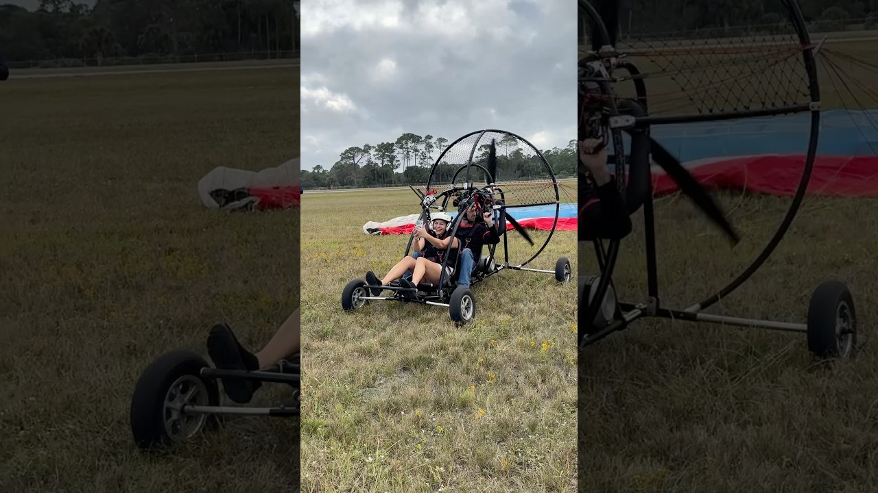 Very excited tandem #paramotororlando #paramotor #flying #shorts