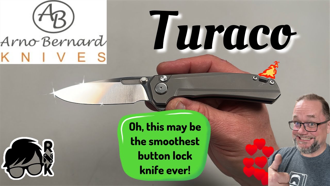 Am I impressed? Yes, I am. The totally terrific Turaco buttonlock knife from Arno Bernard!