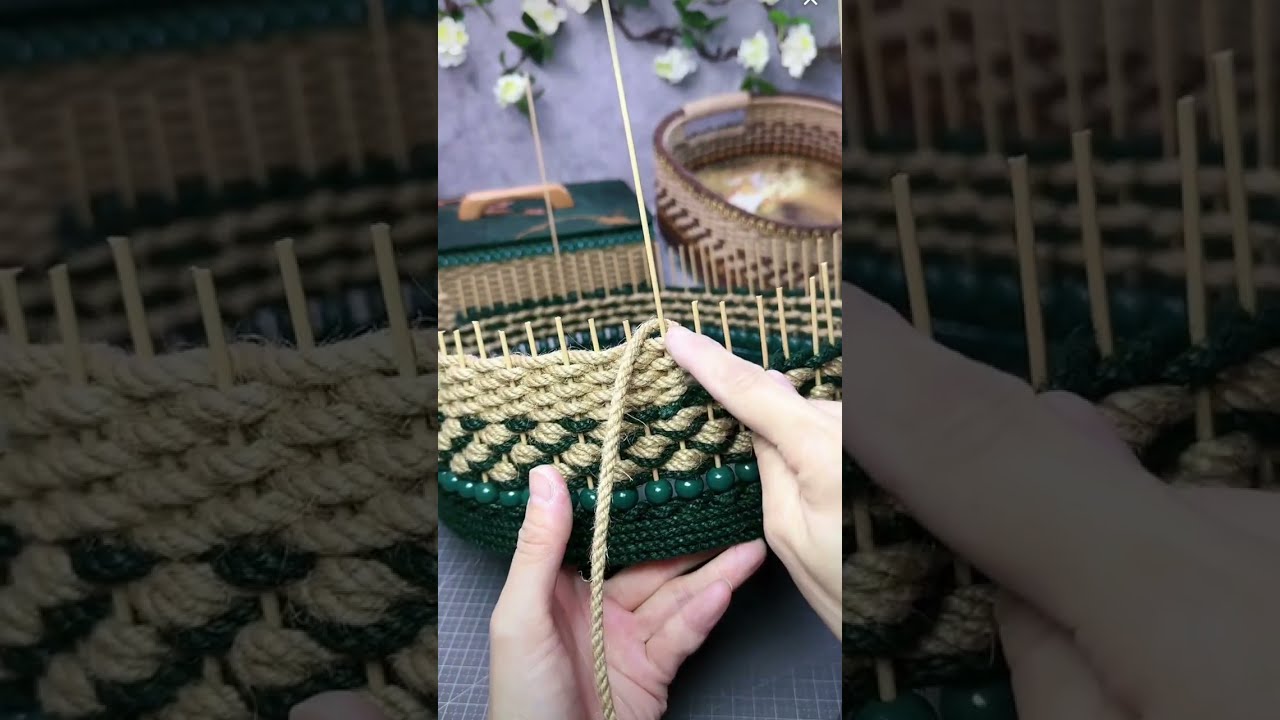 Super Easy Craft Basket with Jute Rope and Foam Board at Home #diy #handmade #craft