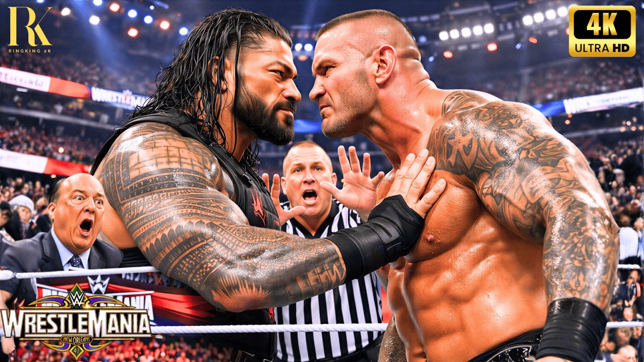 ROMAN REIGNS vs RANDY ORTON • WRESTLEMANIA • MARCH 05 👑 #romanreigns #randyorton