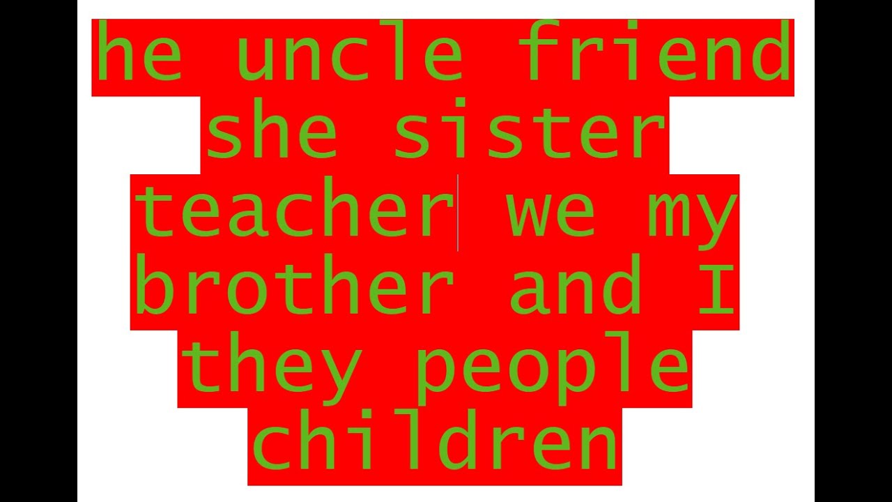 he she we they pronouns