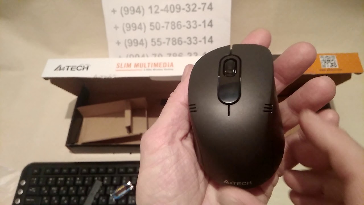Беспроводная клавиатура с мышкой A4tech 7200N в Баку / Bakida