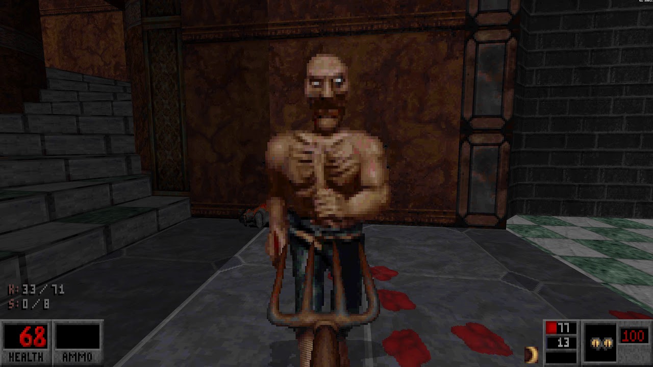Blood (BloodGDX) - E1M2 Wrong Side of the Tracks - All Secrets - Well Done - 2160p 4k