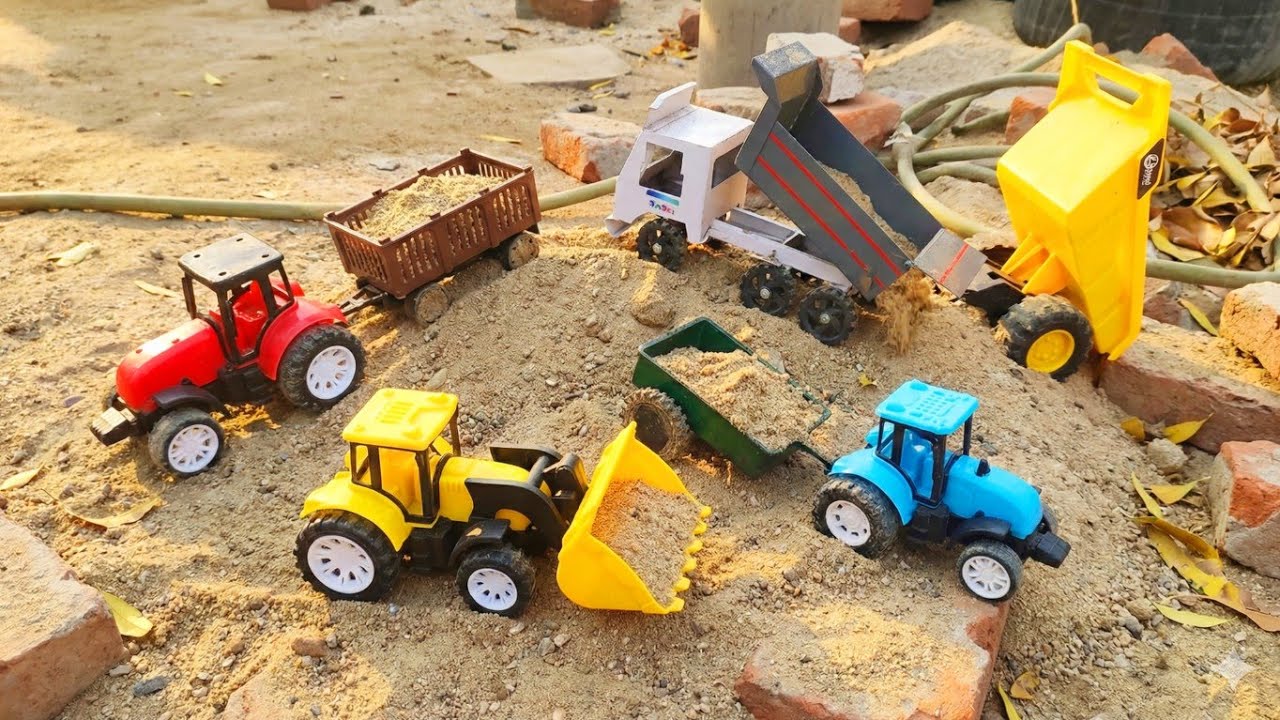 Tata Truck Mein Mitti Loading | Mahindra Tractor & Swaraj Tractor Work | JCB Action
