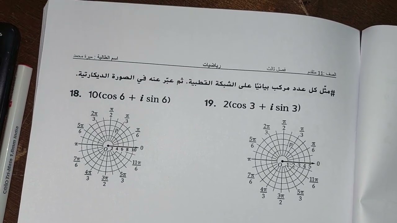 رياضيات 11متقدم .ف3. الدرس 8.5 الاعداد المركبة ونظرية دي موافر . أ.محمد ميرة