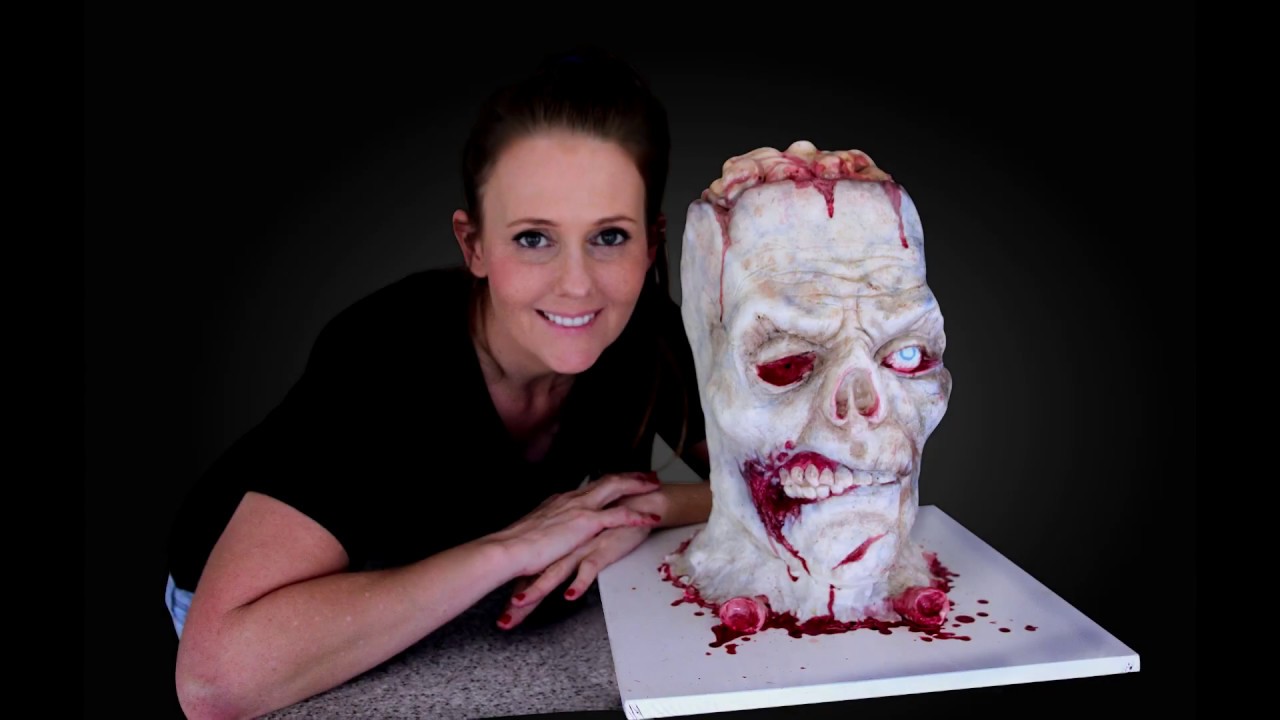 Severed Zombie Head HALLOWEEN CAKE!
