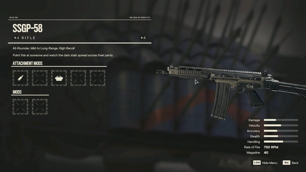 Where is SSGP 58 Far Cry 6  Gun Details