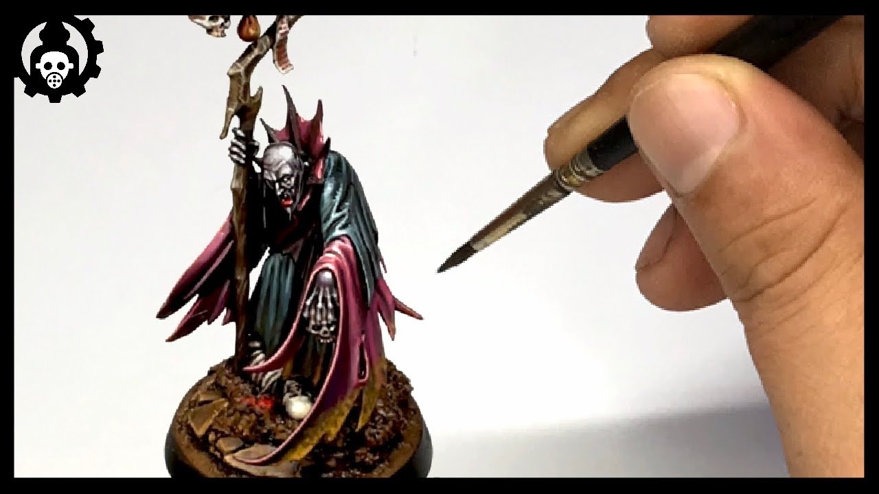 HOW to Paint A Grimdark Deathmages Necromancer | NO Oils