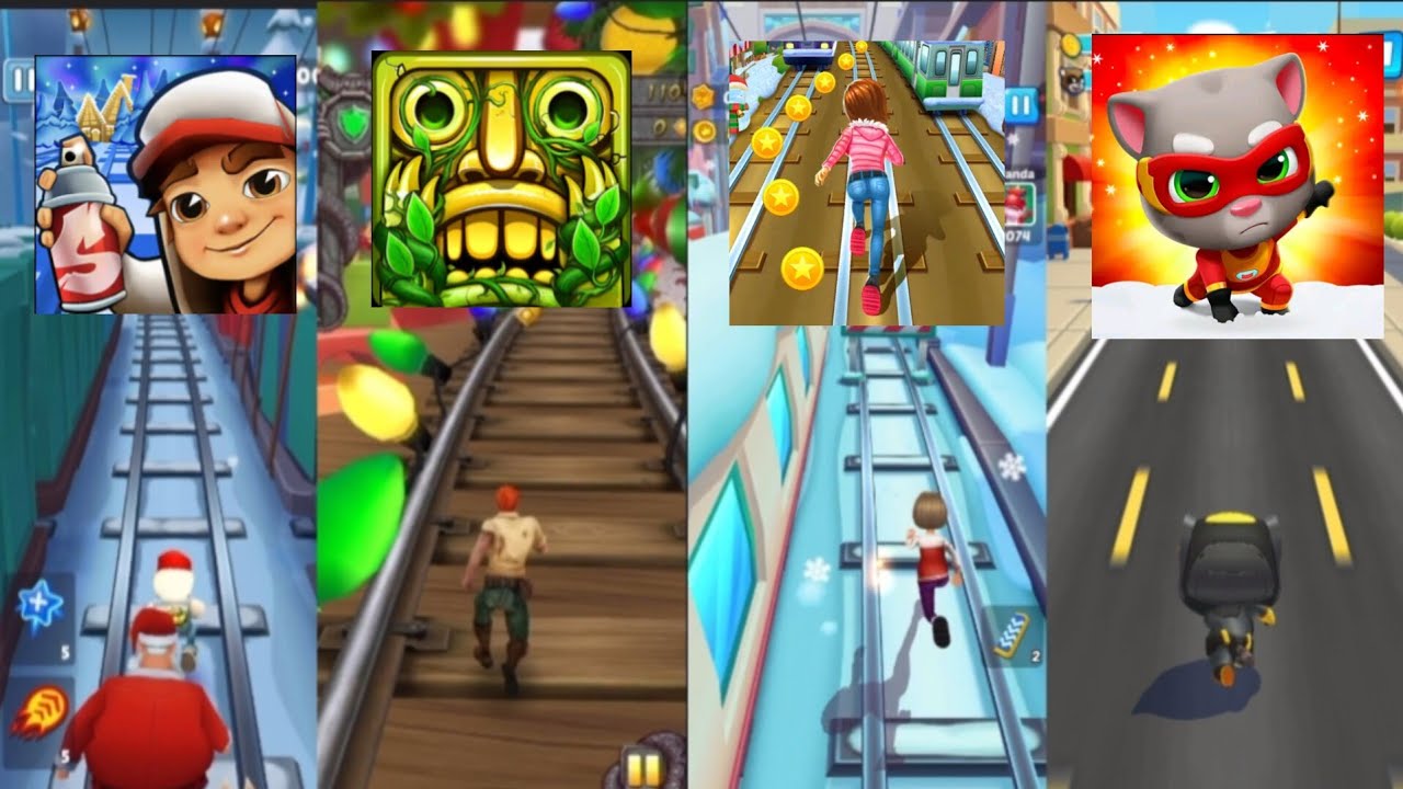 Subway Surfers vs Temple Run 2 vs Subway Princess Runner vs Talking Tom Hero Dash | Best Runner Game