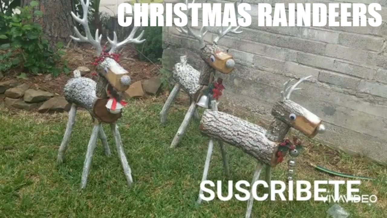 COMO HACER RENOS DE  MADERA PARA NAVIDAD CON $10 ( MAKING WOOD  REINDEERS FOR CHRISTMAS  WITH $10)