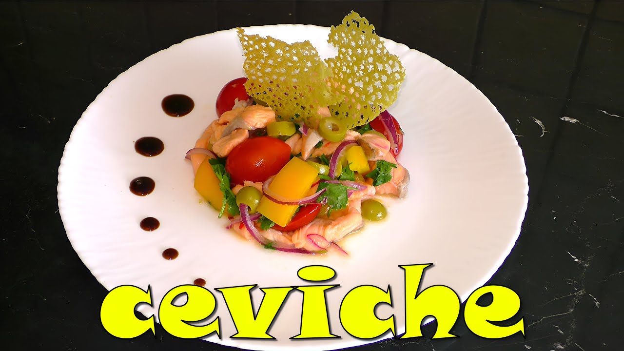 СЕВИЧЕ из ЛОСОСЯ-традиционное РЫБНОЕ блюдо Латинской Америки!SALMON CEVICHE-Latin American FISH dish
