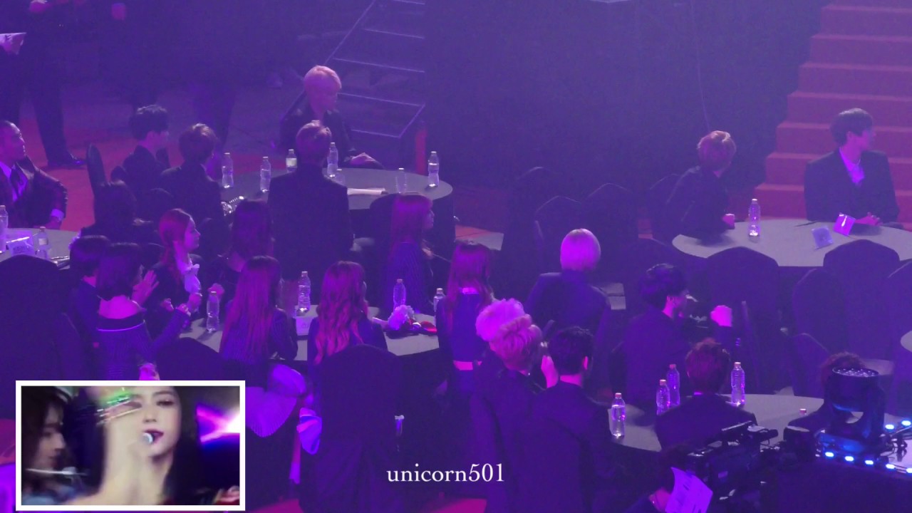 170222 GAON BTS EXO GOT7 reaction to BLACKPINK WHISTLE