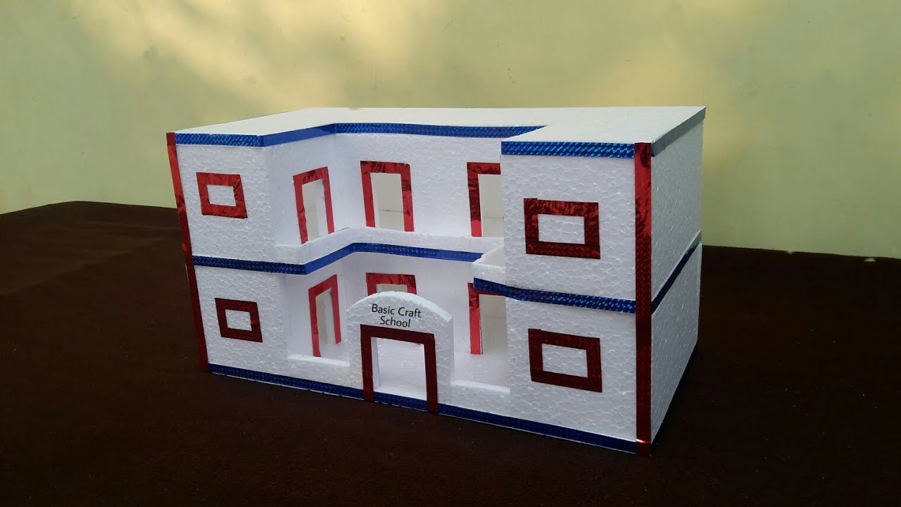 DIY-Thermocol School | How Make Thermocol School Model | Thermocol School Project | Home Decor Ideas