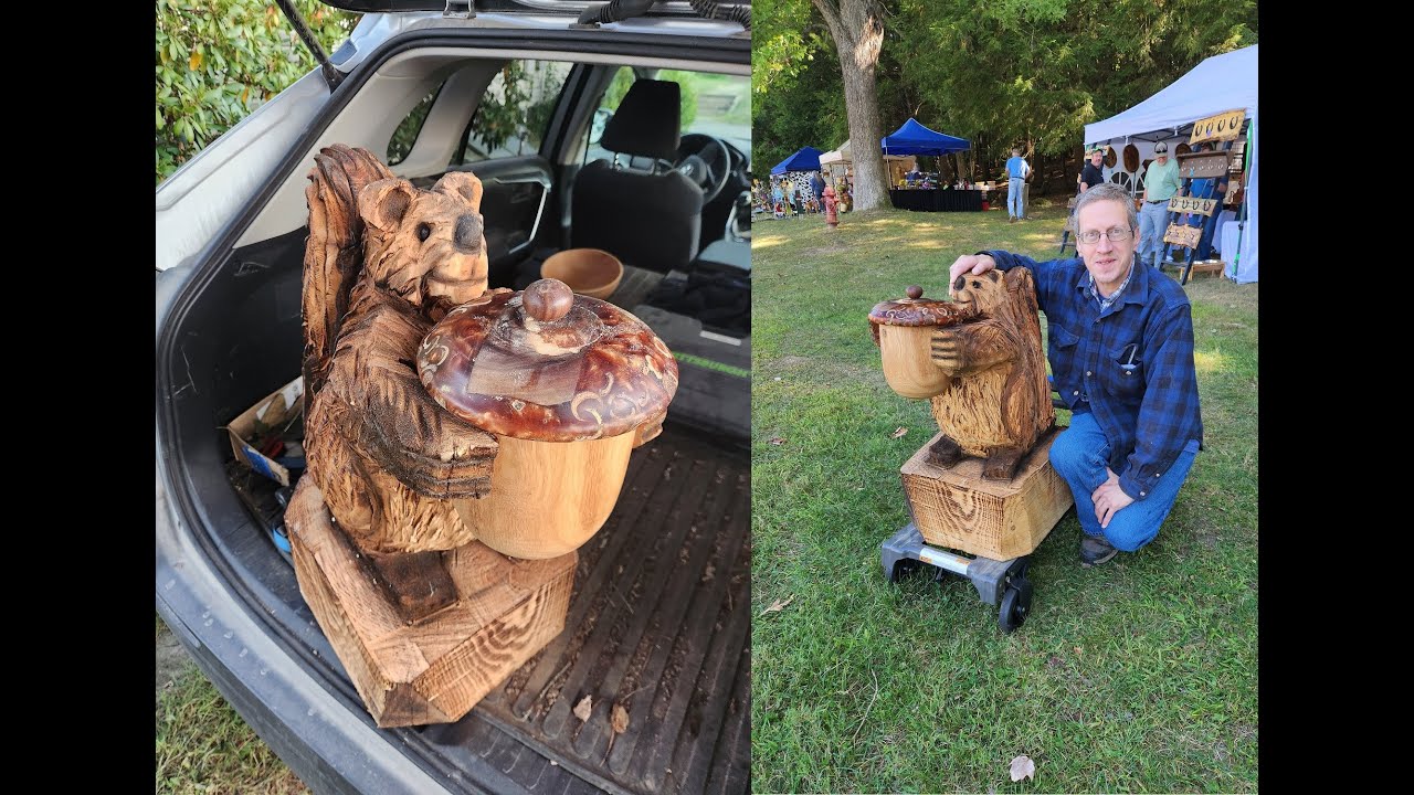 A Giant Acorn For A Huge Squirrel - Woodturning Acorns 