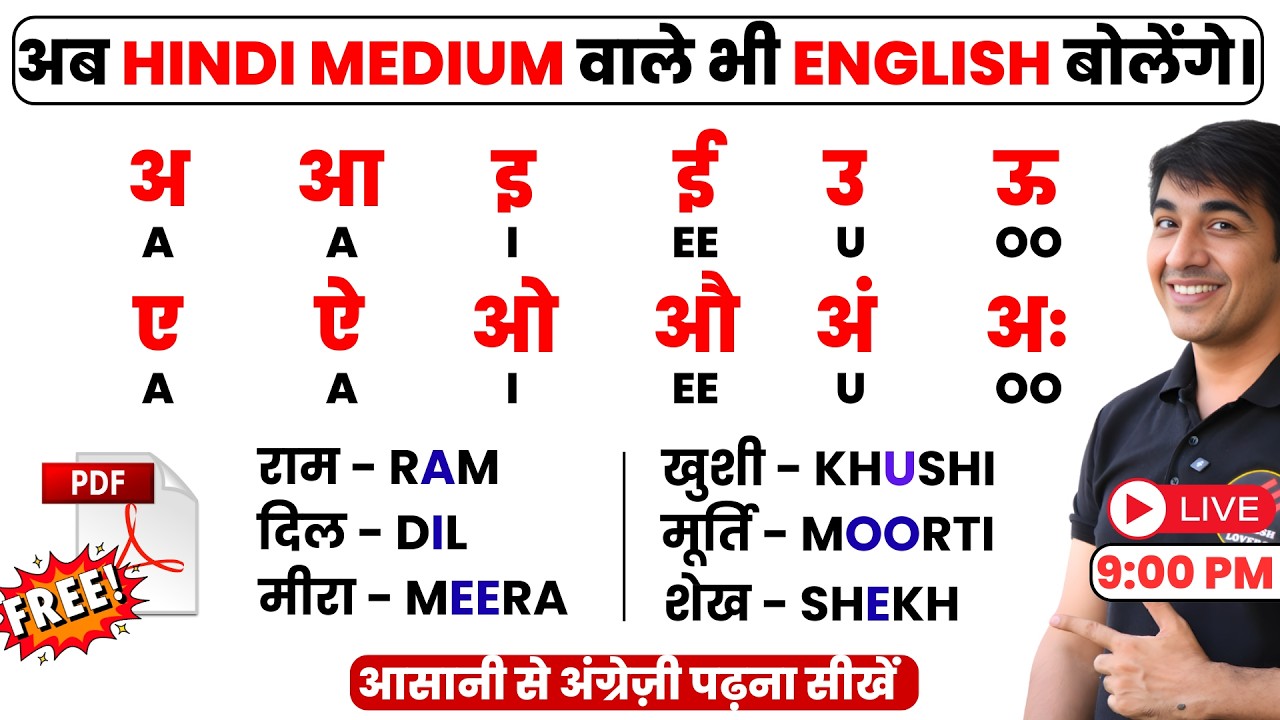 English सीखने का सबसे आसान तरीका | English Speaking Course | Spoken English Live  #englishlovers