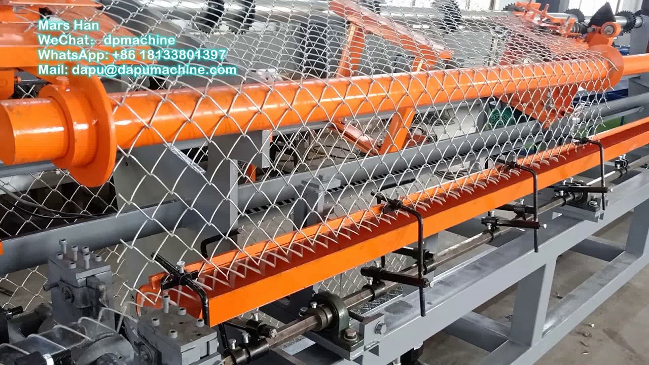 Double wire chain link fence machine for cyclone wire