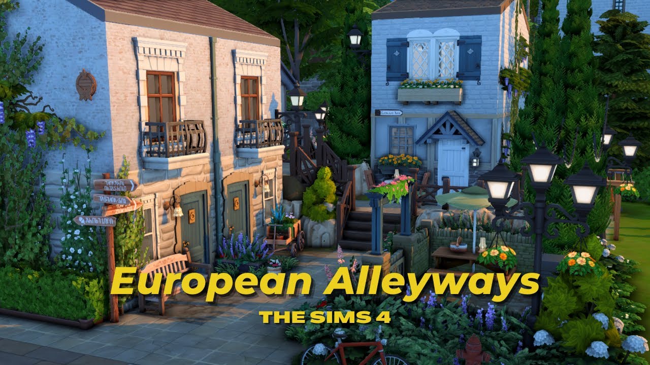 Rumah di Gang Ala Eropa 🌻 | The Sims 4 Indonesia Speed Build