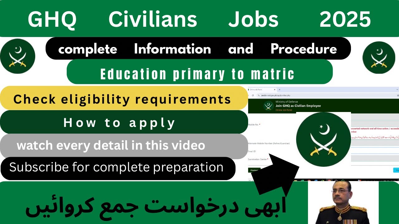 GHQ Civilian Jobs 2025 | Complete Guide How to Apply Online Step by Step