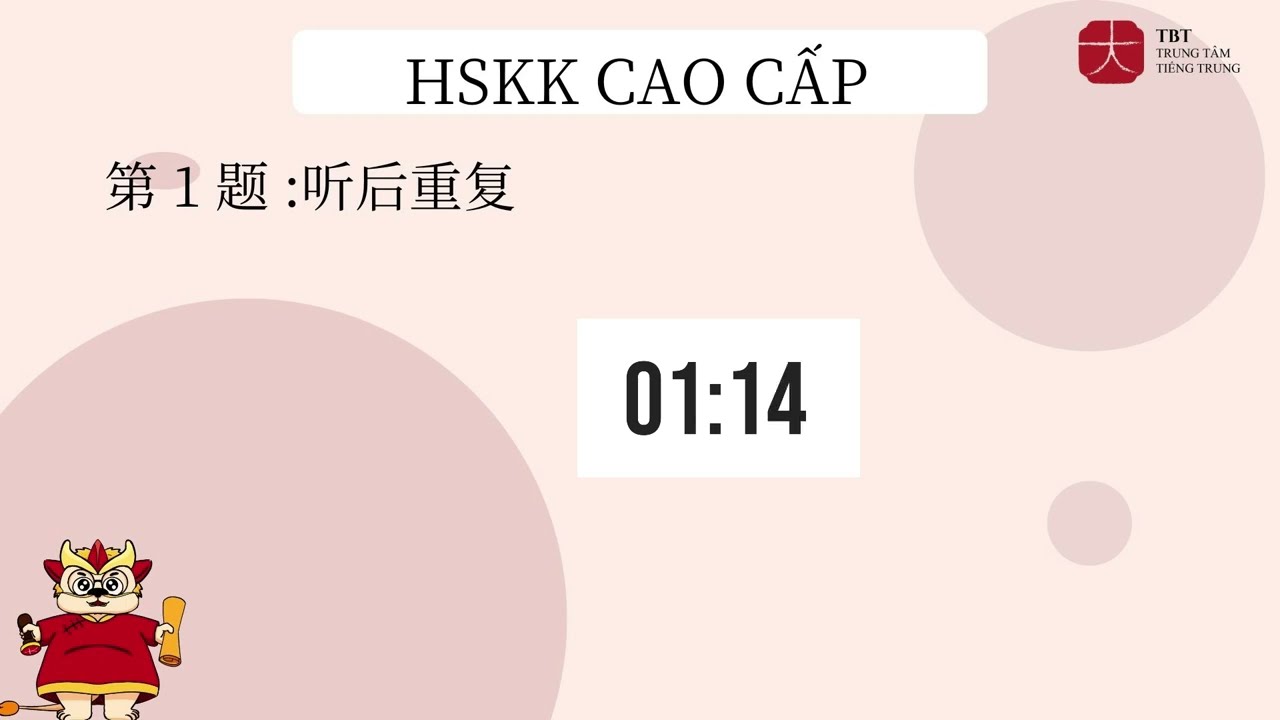Luyện thi khẩu ngữ tiếng Trung - HSKK Cao cấp đề H911006