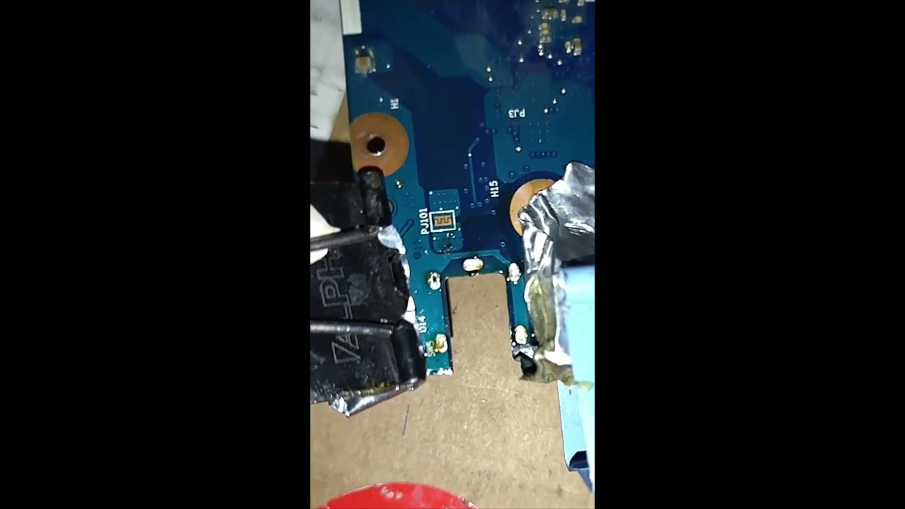 Lenovo ideapad 100-15ibd, dc Power Jack   replace with hot air gun and soldering new jack