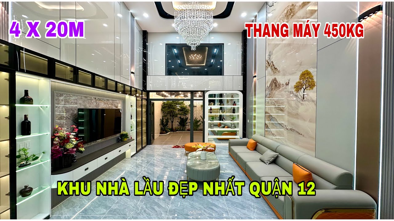 Bán nhà quận 12 (4006) nhà 4x20m có thang máy 450kg trong khu đồng bộ đẹp nhất quận 12